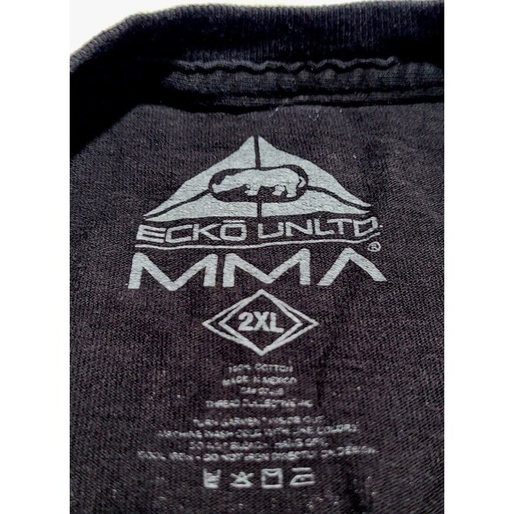 Ecko Unltd 1972 MMA For Honor For Glory Raw & Uncut Shirt Size 2XL Black UFC Y2K - Picture 6 of 7